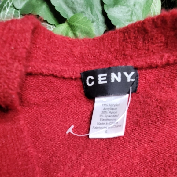 NWOT Ceny Women's Cardigan Knitted Button Solid Color Basic Casual Long Sleeve R - Picture 3 of 3